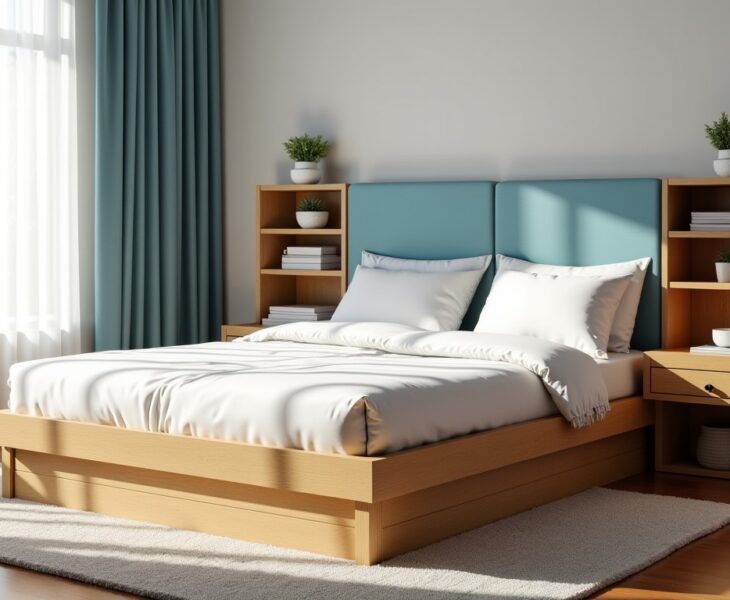 Tête de lit astucieuse avec rangements intégrés : maximisez l'espace de votre chambre