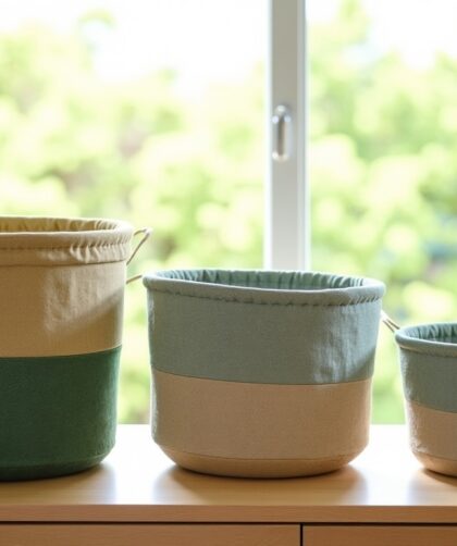 Paniers en tissu recyclé : l’alliance parfaite entre rangement pratique et engagement écologique pour votre intérieur
